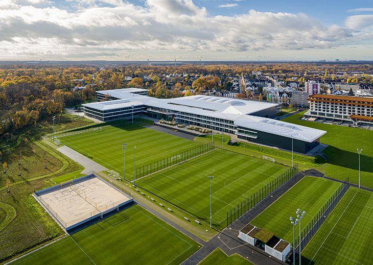 Кампусът на Германския футболен съюз във Франкфурт на Майн е академия от световна класа с високи архитектурни стандарти