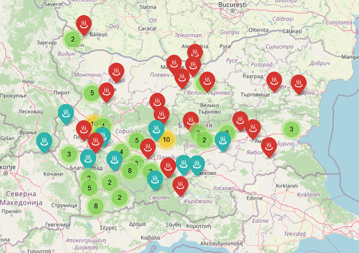 Българска асоциация за термално наследство (БАТН) представя първата по рода си дигитална карта на минералните бани в България