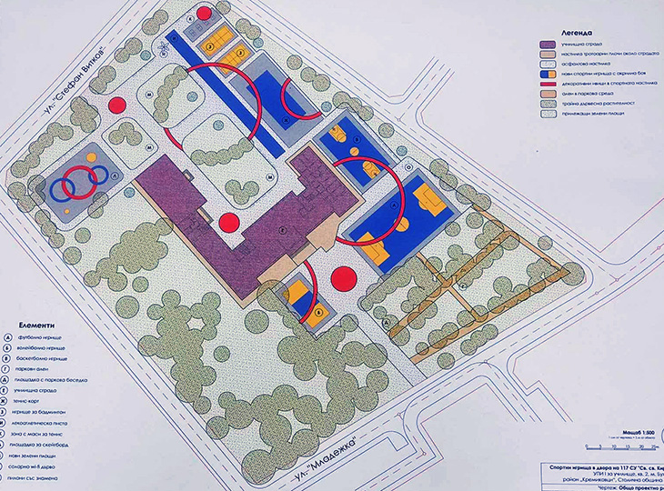 Стартира проект за преобразяване на двора на 117. СУ "Св. Св. Кирил и Методий" в град Бухово