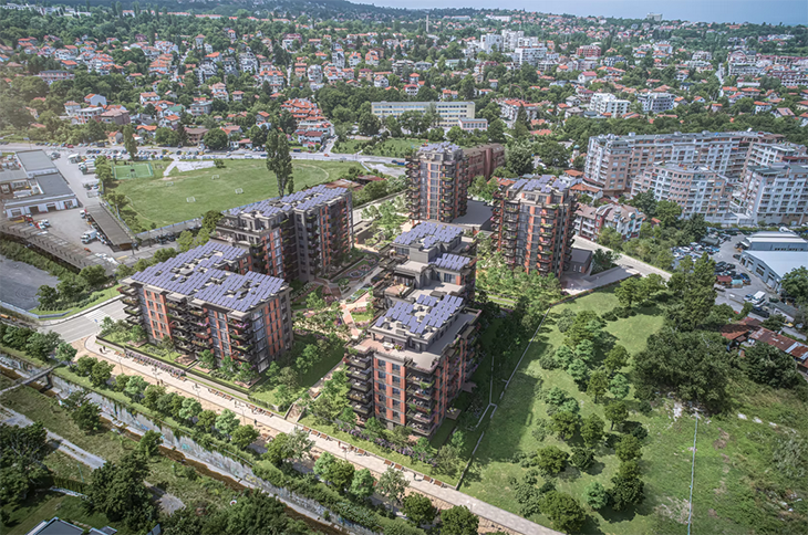 Продължава реализацията на жилищния комплекс до река Владайска близо до Княжевския стадион