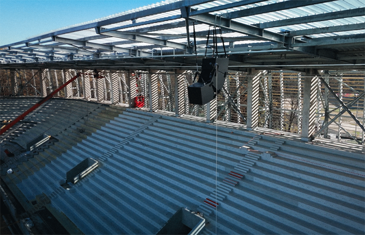 Направиха първи тест на озвучителната система на изграждащия се стадион "Българска армия"