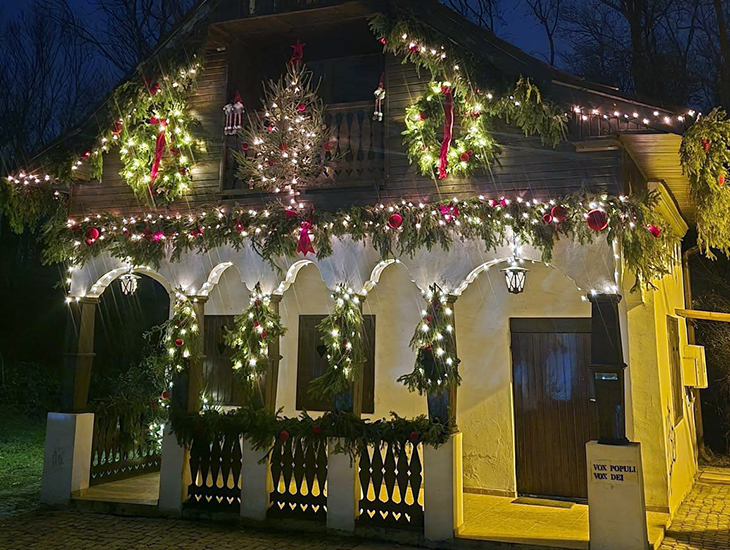 Емблематичната спирка "Вишнева" в столичния "Лозенец" е с коледна украса