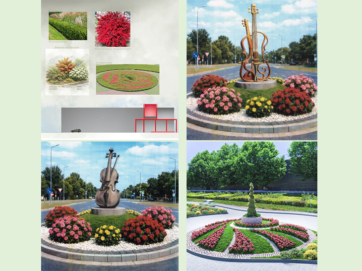 Дайте мнение за идейните проекти за артистична визия на изграждащото се кръгово кръстовище на Западния вход на Казанлък