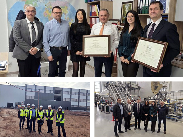 Връчиха сертификат клас А за инвестиционен проект "Хале за ремонт на самолети"