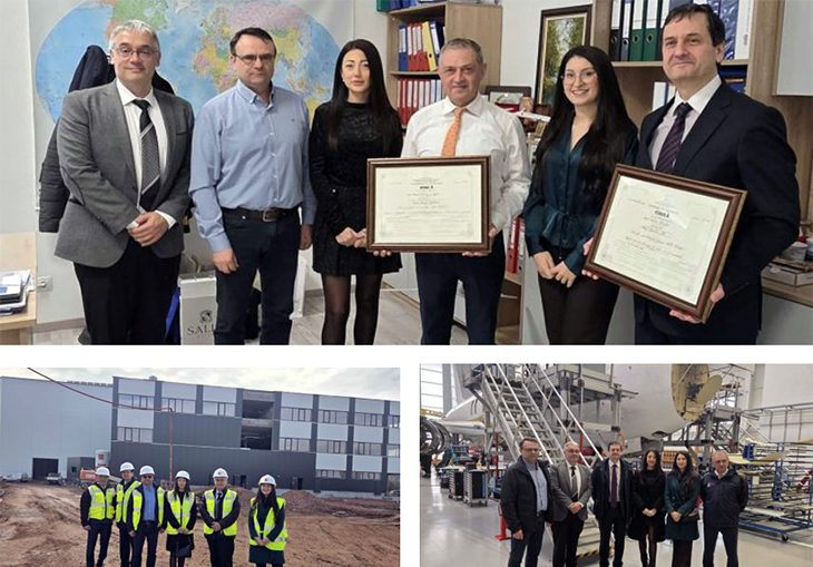 Връчиха сертификат клас А за инвестиционен проект "Хале за ремонт на самолети"