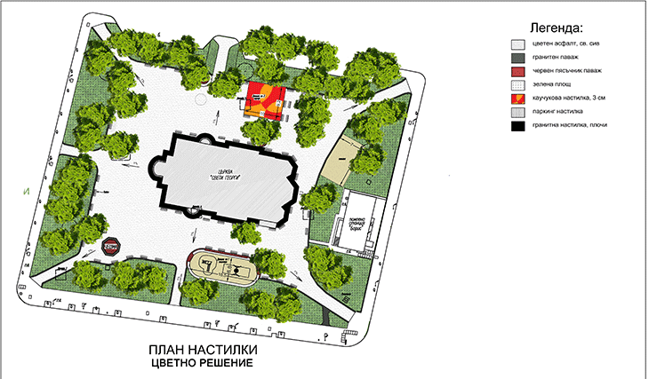 С текущ ремонт вместо с конкурс и след дълго забавяне ще стартира обновяването на градината около храма "Св. Георги Победоносец" в столицата